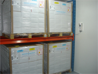 Cold area for pallets