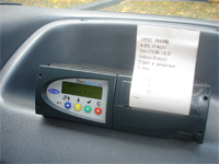 Company airconditioned vehicle with data loggers